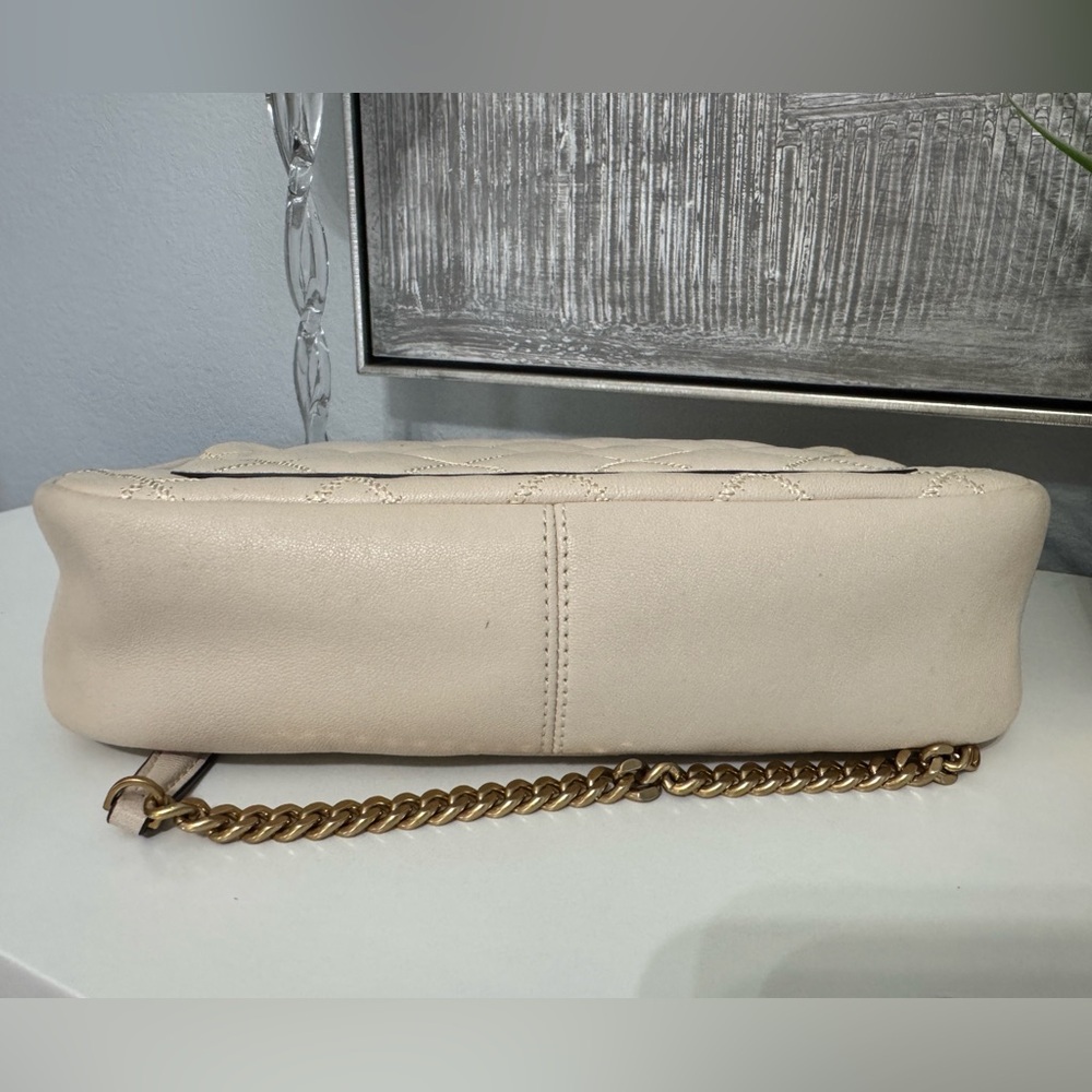 Tory Burch Willa Quoted Leather Crossbody Shoulder Bag – Cream - Picture 7 of 13